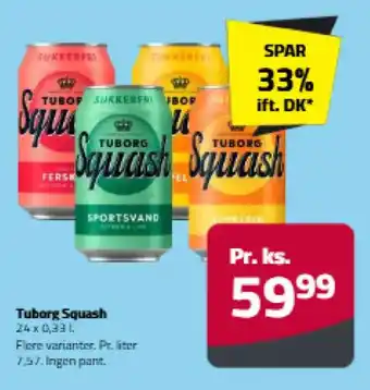 Fleggaard Tuborg Squash tilbud