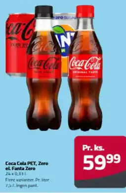Fleggaard Coca cola pet, zero el. fanta zero tilbud