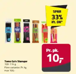 Fleggaard Toms go'e stænger tilbud