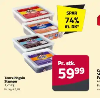 Fleggaard Toms Pingvin Stænger tilbud