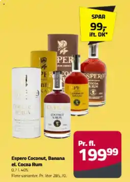 Fleggaard Espero Coconut, el. Cocoa Rum tilbud
