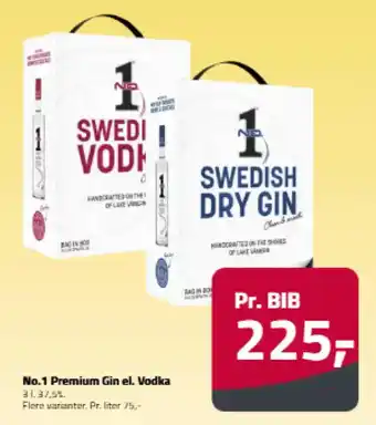 Fleggaard No.1 Premium Gin el. Vodka tilbud