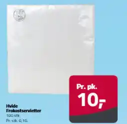 Fleggaard Hvide frokostservietter tilbud