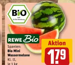 REWE DE Spanien: Bio Mini Wassermelone Kl. II, je tilbud