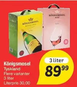 Fakta Tyskland Königsmosel 3 liter tilbud