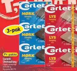 Fakta Tyskland Carletti chokolade 3-pak tilbud
