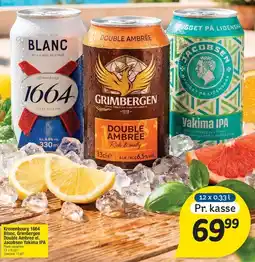Fakta Tyskland Kronenbourg 1664 Blanc Grimbergen Double Ambrée Jacobsen Yakima IPA tilbud