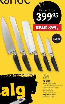 Kop & Kande Knivsæt - 5 dele tilbud