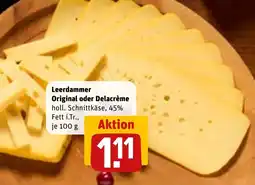 REWE DE Leerdammer Original oder Delacrème holl. Schnittkäse, 45% tilbud