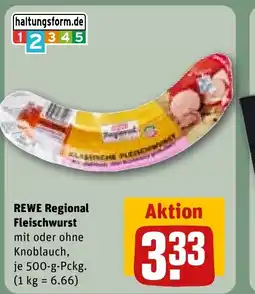 REWE DE REWE Regional Fleischwurst tilbud