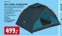 jem & fix TELT 4-PERS. ALPINE DOME tilbud