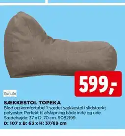 jem & fix SÆKKESTOL TOPEKA tilbud