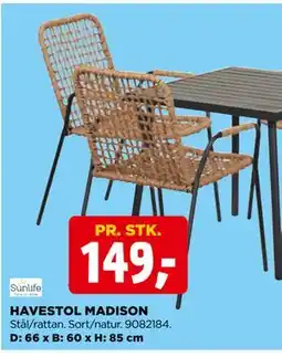 jem & fix HAVESTOL MADISON tilbud