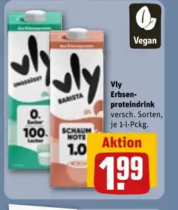 REWE DE Vegan Erbsen- proteindrink tilbud