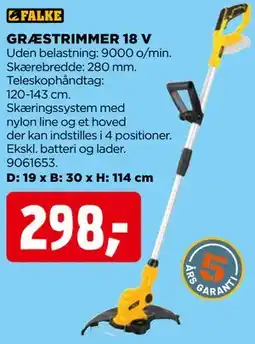 jem & fix GRÆSTRIMMER 18 V tilbud