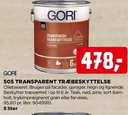 jem & fix 505 TRANSPARENT TRÆBESKYTTELSE tilbud