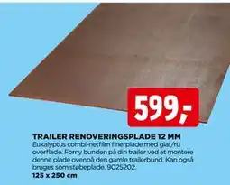 jem & fix TRAILER RENOVERINGSPLADE 12 MM tilbud