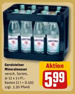 REWE DE Gerolsteiner Mineralwasser tilbud