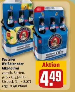 REWE DE Paulaner Weißbier oder Alkoholfrei tilbud