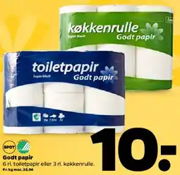 Netto Godt papir - toiletpapir / køkkenrulle tilbud