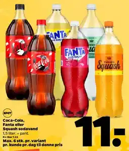 Netto Coca-Cola / Fanta / Squash sodavand tilbud