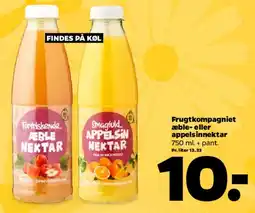 Netto Frugtkompagniet æble- eller appelsin nektar tilbud