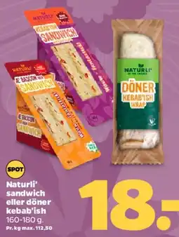 Netto Naturl sandwich / Döner kebab tilbud