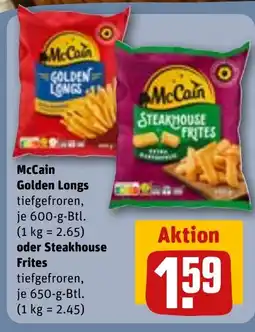 REWE DE McCain Golden Longs oder Steakhouse Frites tilbud