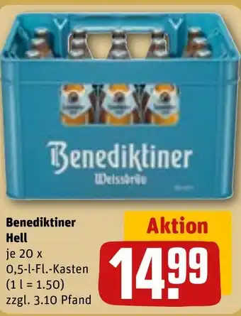 REWE DE Benediktiner Hell tilbud