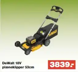 Bauhaus DeWalt 18V plæneklipper 53cm tilbud