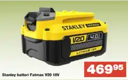 Bauhaus Stanley batteri Fatmax V20 18V tilbud