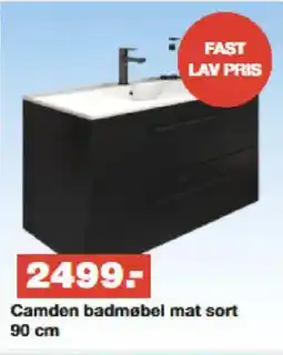 Bauhaus Camden badmøbel mat sort 90 cm tilbud
