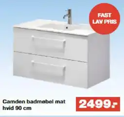 Bauhaus Camden badmøbel mat hvid 90 cm tilbud
