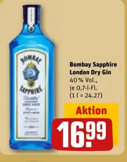 REWE DE Bombay Sapphire London Dry Gin tilbud