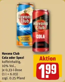 REWE DE Havana Club Cola oder Spezi tilbud