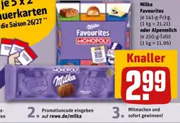 REWE DE Milka Favouritesoder Alpenmilch tilbud