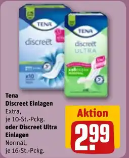 REWE DE Tena Discreet Einlagen oder Discreet Ultra Einlagen tilbud