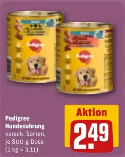 REWE DE Pedigree Hundenahrung tilbud