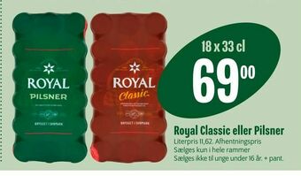 Min Købmand Royal Classic eller Pilsner tilbud
