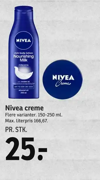 SPAR Nivea creme tilbud