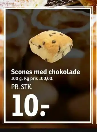 Scones med chokolade