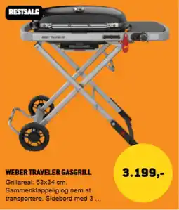 XL-BYG Weber traveler gasgrill tilbud