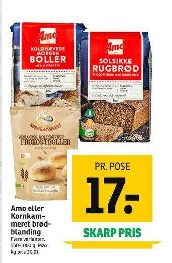 SPAR Amo eller Kornkammeret brødblanding tilbud