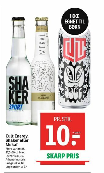 SPAR Cult Energy, Shaker eller Mokaï tilbud