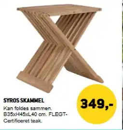 XL-BYG Syros skammel tilbud