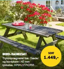XL-BYG Bord-/benkesæt tilbud