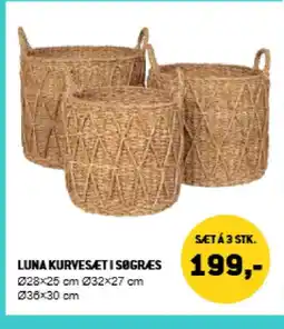 XL-BYG Luna kurvesæt i søgræs tilbud