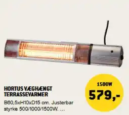 XL-BYG Hortus væghængt terrassevarmer tilbud