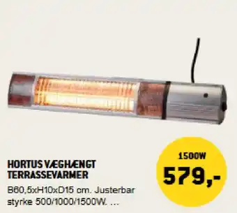 XL-BYG Hortus væghængt terrassevarmer tilbud