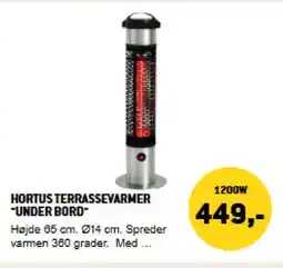 XL-BYG Hortus terrassevarmer "under bord" tilbud